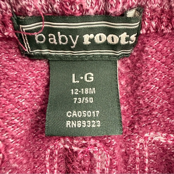 Roots Baby Purple Sweatpants size 12-18 month - Picture 3 of 5